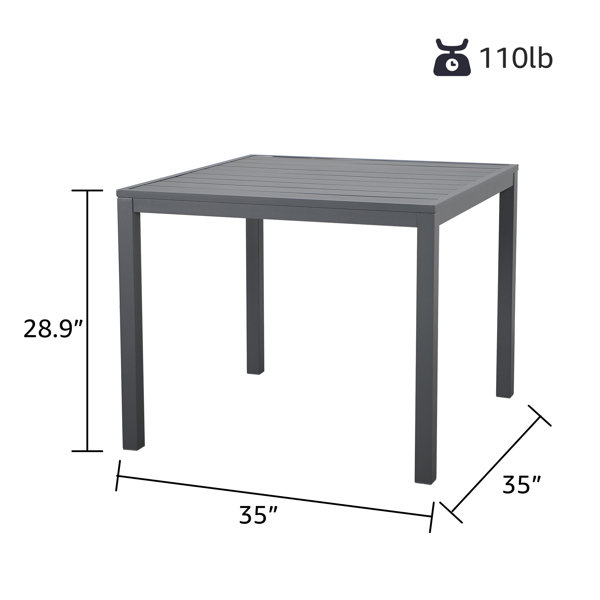 Latitude Run® Sawyerville Metal 4 Person Dining Table Wayfair